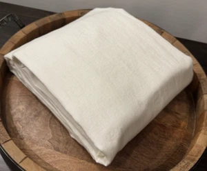 Pottery Barn IVORY Poletop Belgian Flax Linen Curtain Panel 50x 96 (Mult avail) - Picture 1 of 5