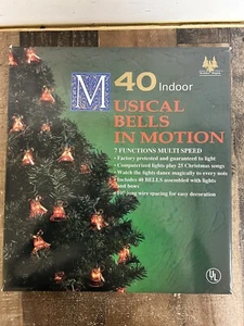 Holiday Brights 40 Musical Bells In Motion 1 Bell Missing Plays 25 Xmas Songs  - Picture 1 of 17