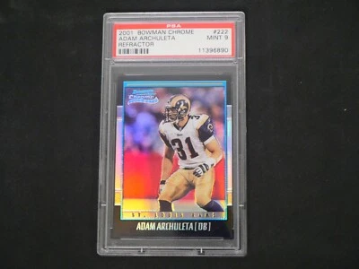ADAM ARCHUELETA  BOWMAN CHROME #222 - PSA 9 MINT - ST LOUIS RAMS - Image 1 of 2