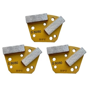 Paquete de 3 discos de molienda de perno en diamático para amoladora de piso de concreto unión suave - Imagen 1 de 15