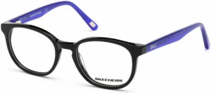 Skechers SE1163 Black 001 Plastic Kids Round Optical Eyeglasses Frame 46-17-130 - Picture 1 of 1