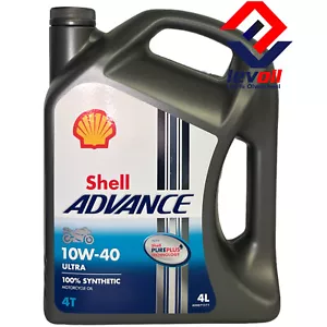 4 Liter Shell Advance Ultra 10W-40 Motorradöl 10W40 4 Takt Vollsynthetisch - Bild 1 von 1