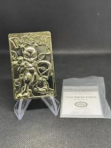 Pokémon 23k Mewtwo Gold-Plated Card 1999 Authentic Vintage Burger King Promo - Bild 1 von 7