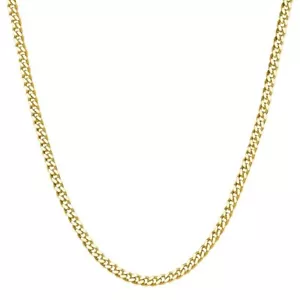 Real Genuine Solid 1/20 14K Yellow Gold Cuban Link Chain Necklace 20 In - Picture 1 of 5