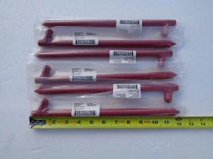 MILITARY 12" FORGED STEEL ANTENNA / TENT STAKES TENT PINS TENT PEGS LOT OF 6 - Picture 1 of 3