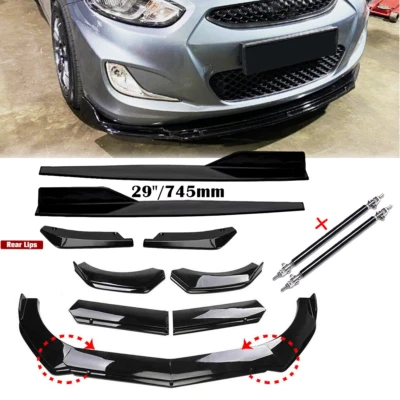 For Hyundai Accent Sedan Front Bumper Lip Spoiler Splitter Side Skirt Rear Lip - Изображение 1 из 4