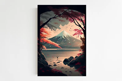 Wanddeko Japan - Japanische Landschaft, Malerei V1 - Poster - Bild 1 von 3