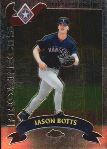 2002 Topps Chrome Texas Rangers Baseball Card #682 Jason Botts PROS Rookie 