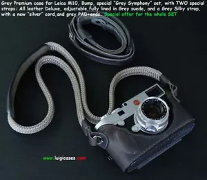 LUIGI HARMONY CASE for LEICA M10,P,R,MM,BUMP OR GRIP,GREY SYMPHONY+2 STRAPS, DHL - Picture 1 of 6