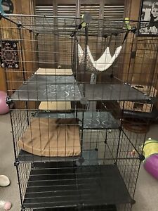4-Tier Large Cat Cage Enclosure Metal Wire Kennel DIY Playpen Catio LOCAL PICKUP