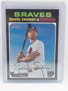 Dansby Swanson 2020 Topps Heritage Baseball - #390 - Atlanta Braves