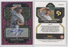 2022 Panini Prizm Draft Picks Neon Pink Velocity Drew Thorpe #PDP61 Auto