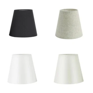 Pack of 3 Small Lamp Shades Clip On Lamp Covers PVC Fabric Lighting Accessory - Picture 1 of 12