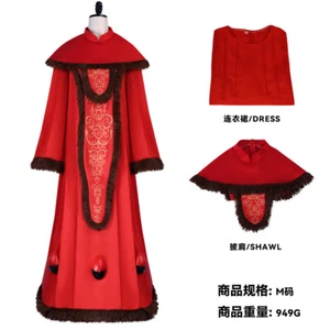 Cosplay Star Wars Queen Padmé Amidala Red Dress Halloween Carnival Suits Gown - Picture 1 of 11