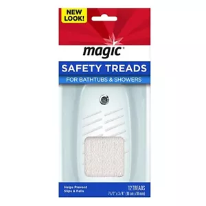 Magic Shower and Bathtub Safety Treads - Helps Prevent Slips and Falls - 12 Trea - Picture 1 of 1