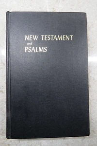 Vtg Giant PRINT New Testament And Psalms 1970 HC KJV American Bible Society - Picture 1 of 7