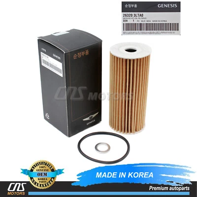 ⭐OEM⭐ Oil Filter for 17-24 GENESIS G70 G80 G90 Kia K900 Stinger 3.3L 263203LTA0 Foto 1 de 4