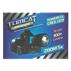 TOMCAT Platinum Headlight Powerful CREE T6 LED 800+ Lumens XTP005 - Picture 1 of 1