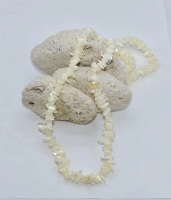 Mother of Pearl Chip Endless Strand Necklace 36 inch - Image 1 of 4