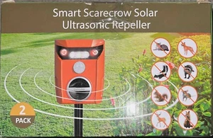 Upgraded Solar Ultrasonic Animal Repellent 2 Pack, Dogs, skunks, fox, raccoons - Picture 1 of 1