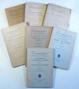 NUEVAS IMPRESIONES OBRAS LITERARIAS ALEMANAS, colección de 7 volúmenes 1896-1931, Niemeyer - Imagen 1 de 9