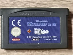 MONSTRES CIE NEMO 2 GAMES JEUX NINTENDO GAME BOY GAMEBOY ADVANCE GBA SP DS 1 - Picture 1 of 1