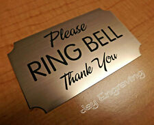 Please RING BELL Engraved 3x5 Copper Door Sign Plaque Business Home Office Signs