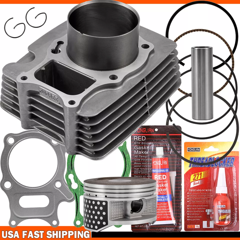 For Honda TRX250EX 250X Recon 250 74mm Big Bore Cylinder Jug Piston Top End Kit - Image 1 of 4