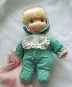 1992 Precious Moments blondhaarige Babypuppe 7 Zoll groß - Bild 1 von 6