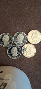 1999 S washington quarter state clad proofs 5 coins - Picture 1 of 2