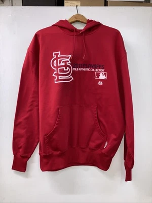 2011 St. Louis Cardinals Majestic Hombres L. Sudadera con Capucha Roja. Excelente Estado Foto 1 de 4