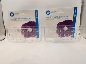 (Confezione da 2) Inter iD iDesign Organizzatore da Bagno con Aspirazione Modello 23600-RC440 - Foto 1 di 2
