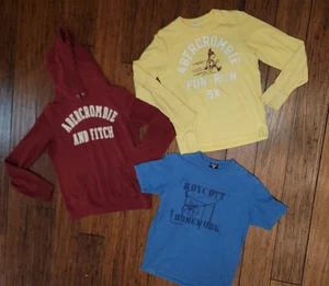 VTG Boys Y2K Abercrombie Lot ,2 Shirts,1 Hoodie Lg-medium - Picture 1 of 10