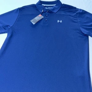 Polo Under Armour Uomo 2XL Golf Performance Vestibilità Larga Heatgear Blu LEGGI! - Foto 1 di 11