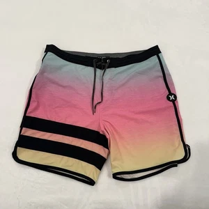 Pantalones cortos de natación HURLEY Phantom rosa degradado para hombre talla 36 - Imagen 1 de 9