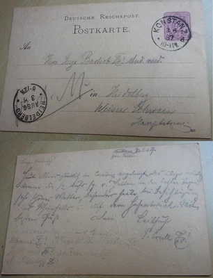 Studentika --- PK Konstanz 1887, Paul CRULL (1866-1932), Leonensia HEIDELBERG - Bild 1 von 4