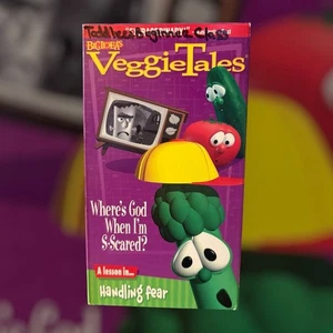 VeggieTales Where's God When I'm S-Scared? VHS 1993 Kids Animation Big Idea - Picture 1 of 2