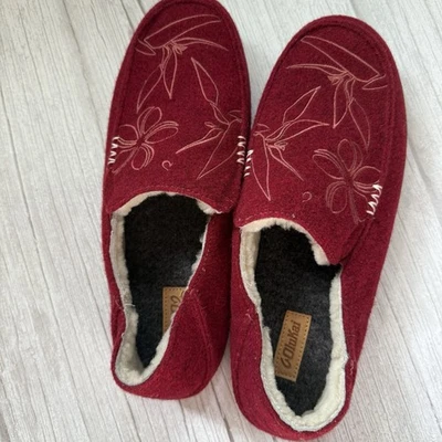 Chinelos femininos de lã italiana Olukai Nohea Kilohana - Imagem 1 de 4