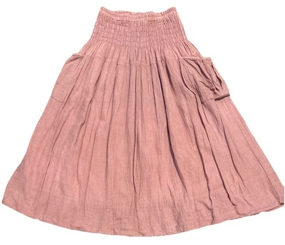 Saia JP and Mattie gaze franzida algodão boho tamanho pequeno - Imagem 1 de 4