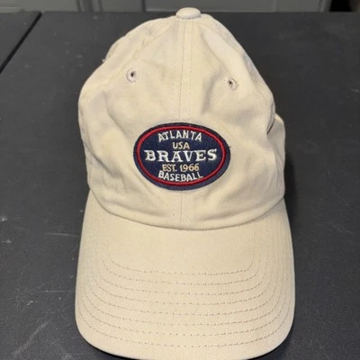 复古 American Needle Atlanta Braves 帽子 Osfm 米色 — 第 1/4 张图片