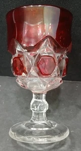 Vintage EAPG U. S. Glass Ruby Red Block Pattern 4" Tall Cordial - Circa 1890 - Bild 1 von 5
