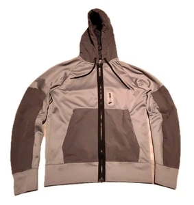 NIKE NSW AIR MAX GRID FULL ZIP HOODIE JACKET COAT WOVEN GREY SMALL EUC - Picture 1 of 21