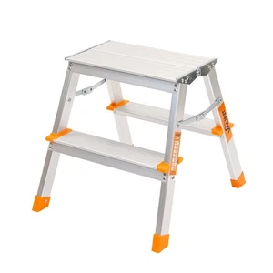 Vaunt 2 Tread Aluminium Step Stool Mini Ladder Lightweight Step Hop Up Platform - Picture 1 of 4