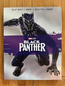 New: Black Panther Blu-Ray + DVD + Digital Code W/ Slip Cover New & Sealed -READ - Picture 1 of 8