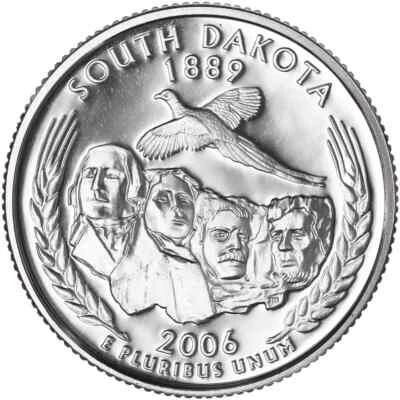 2006-S 25C South Dakota DCAM Clad Proof States Quarter From US Proof Set - Image 1 of 2
