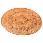  Rattan Heat Insulation Mat Wood Aestechtic Room Decor Round Braided Placemats
