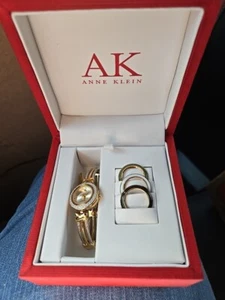 Reloj Mujer Anne Klein Cuarzo Bisel Cambiable 10/3621 Caja Rota Batería Nueva - Imagen 1 de 3