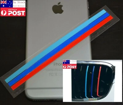 Grille Sticker Decal 3 Color Cover Stripe Band Vinyl 15cm Length for BMW — 第 1/4 张图片