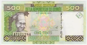 Guinea P 47 b - 500 Franken 2017 - UNC - Bild 1 von 2