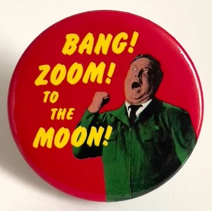 Vintage 1986 JACKIE GLEASON button 1.5" licensed pin TV show THE HONEYMOONERS NM - Picture 1 of 3